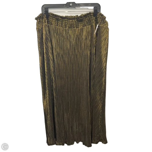 Skirt Maxi By Cato In Gold, Size: 2x