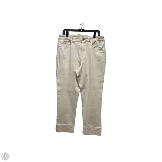 Jeans Straight By J. Jill In Cream Denim, Size: 12