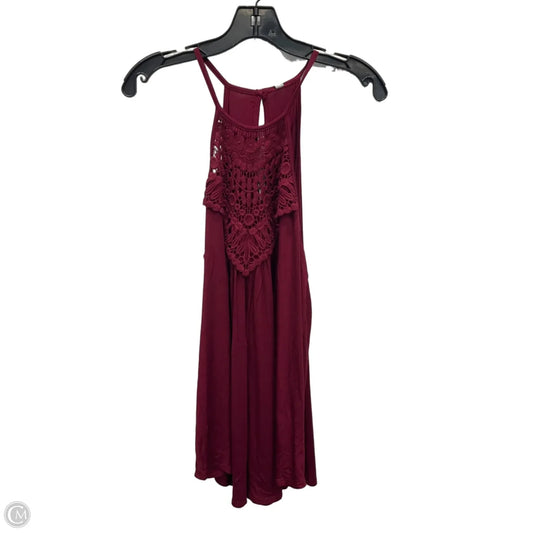 Top Sleeveless Basic By Geegee In Maroon, Size: L