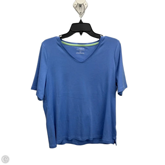 Top Short Sleeve Basic By Talbots In Blue, Size: Xlp