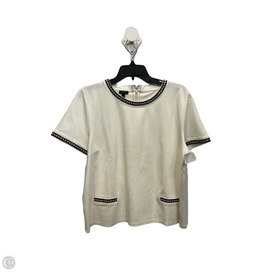 Top Short Sleeve By Talbots In White, Size: Xlp