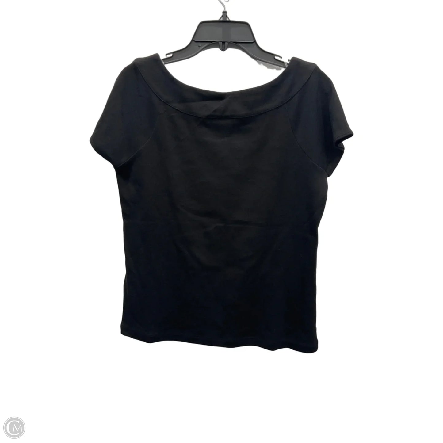 Top Short Sleeve Basic By Rafaella In Black, Size: L