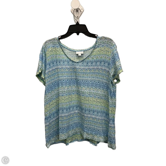 Top Short Sleeve By J. Jill In Multi-colored, Size: L