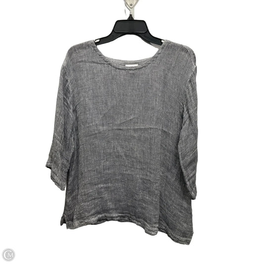 Top 3/4 Sleeve By Pure Jill In Grey, Size: M