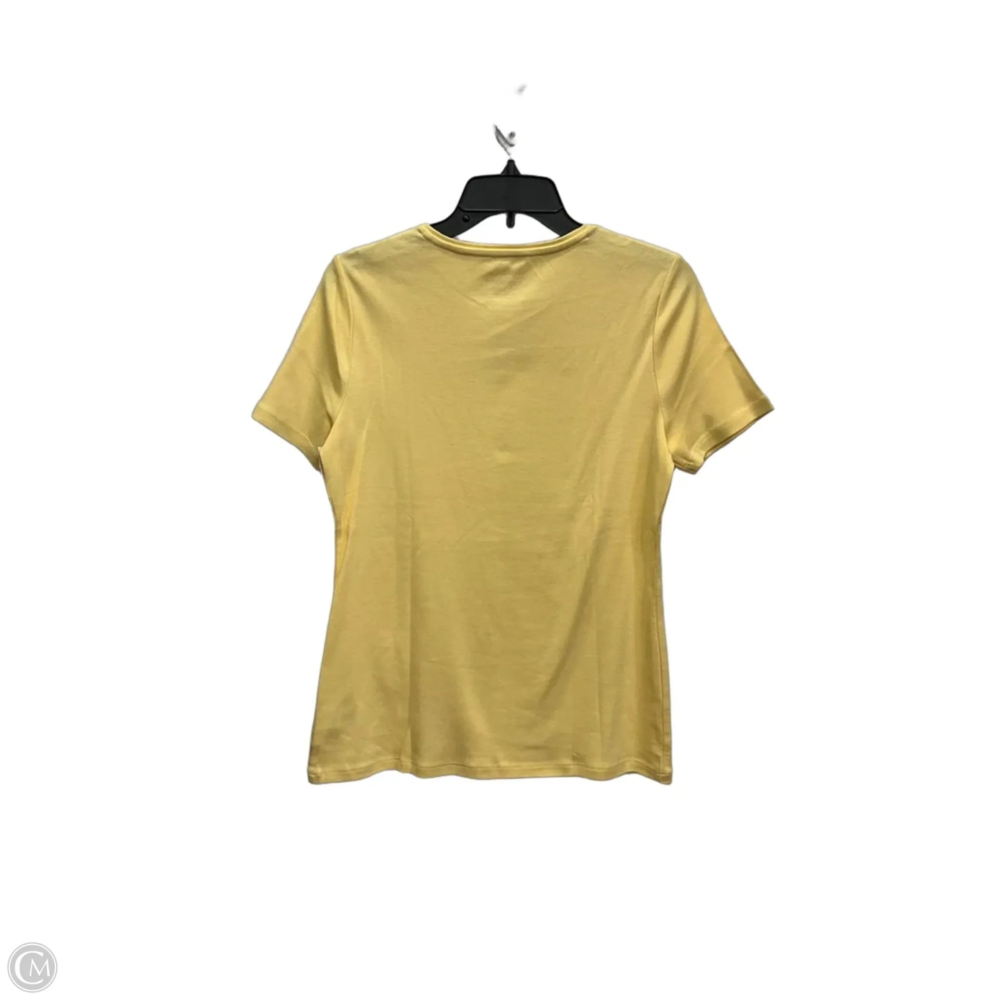 Top Short Sleeve Basic By Talbots In Yellow, Size: M