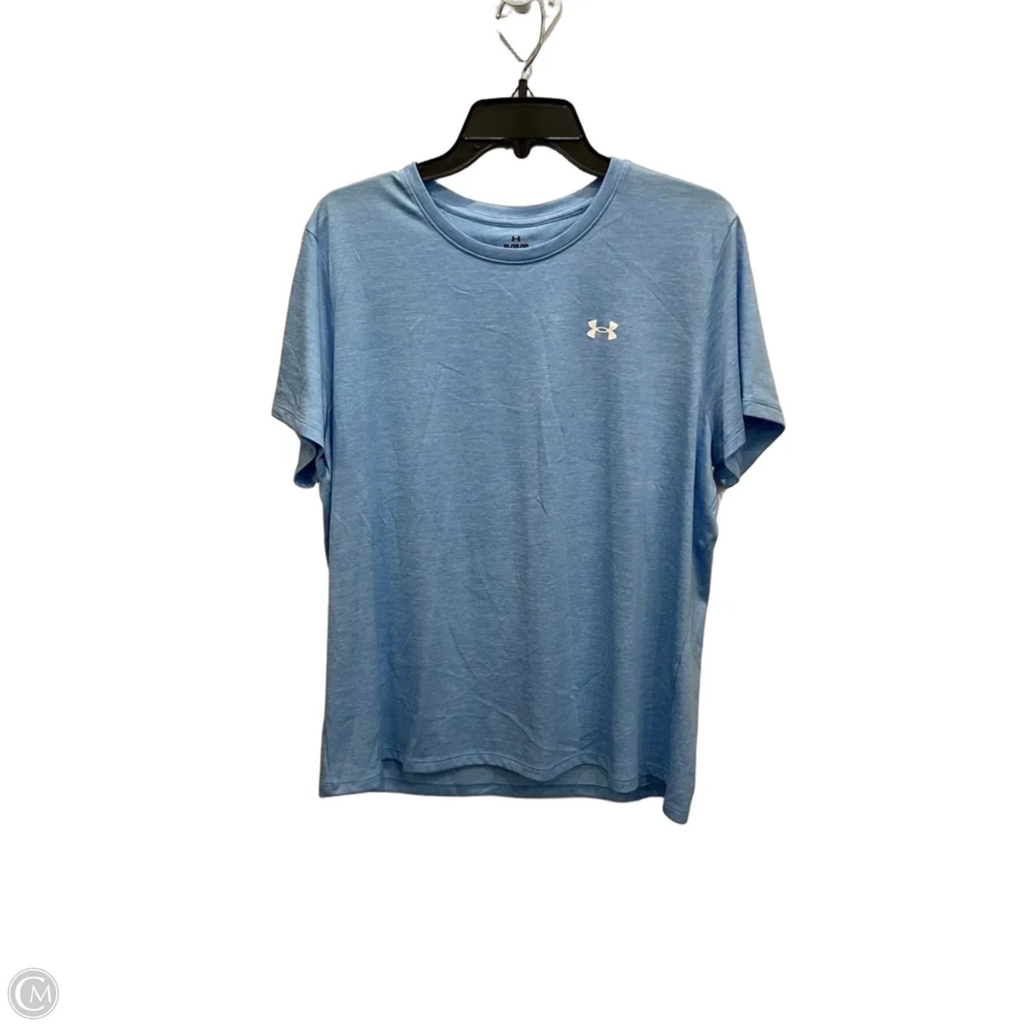 Athletic Top Short Sleeve By Under Armour In Blue, Size: Xl