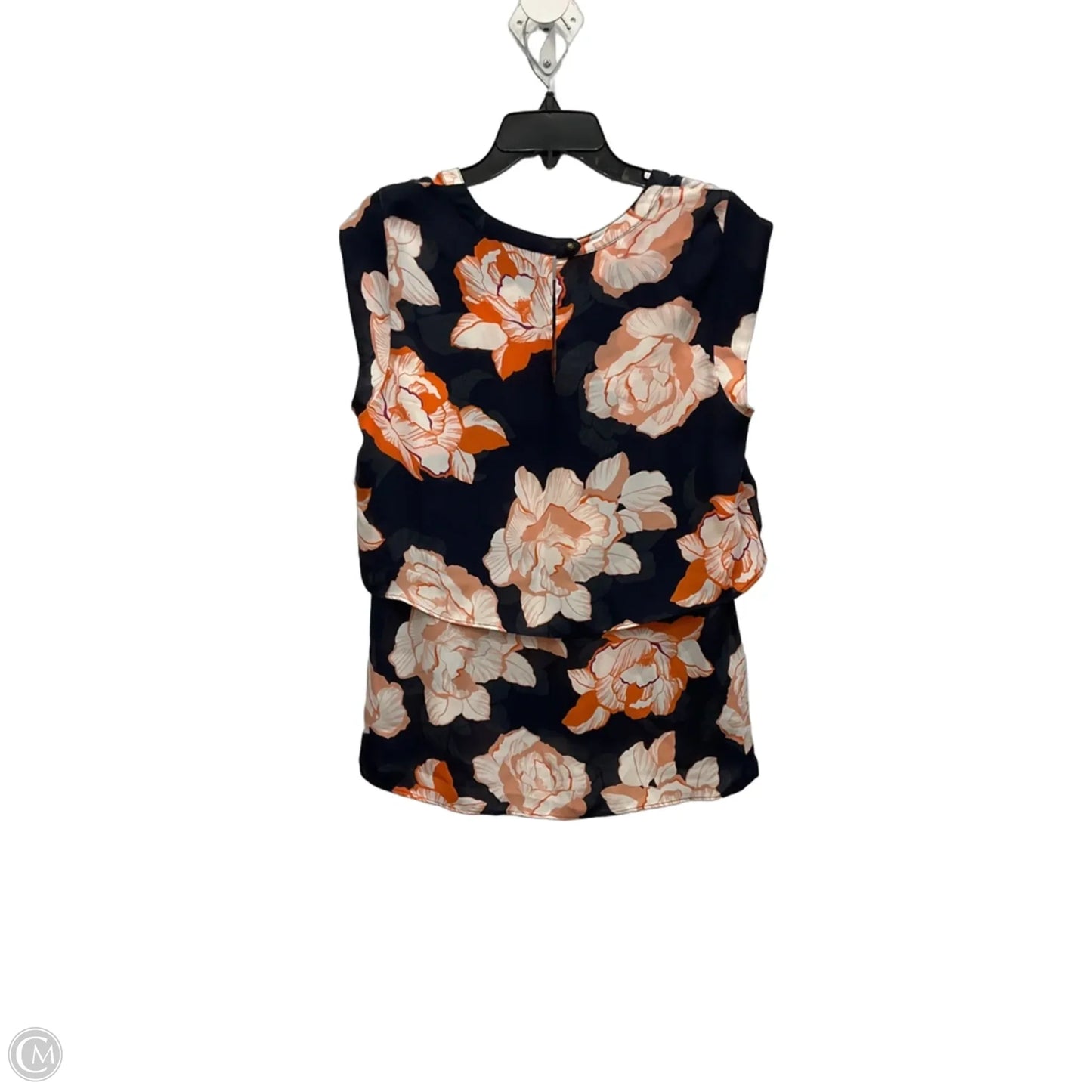 Top Sleeveless By Cabi In Floral Print, Size: M