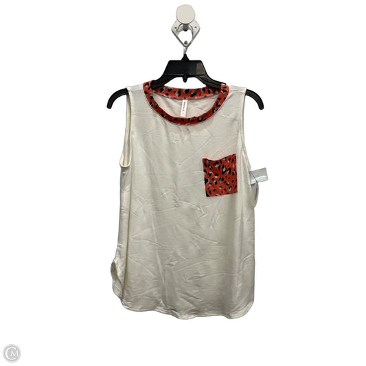 Top Sleeveless By Emerald In White, Size: L