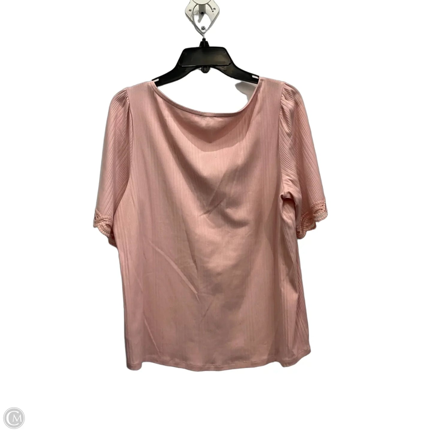 Top Short Sleeve Basic By Talbots In Pink, Size: 1x
