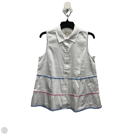Top Sleeveless Designer By Lilly Pulitzer In White, Size: S