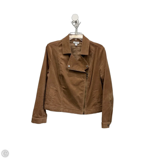 Jacket Moto By J. Jill In Brown, Size: Mp