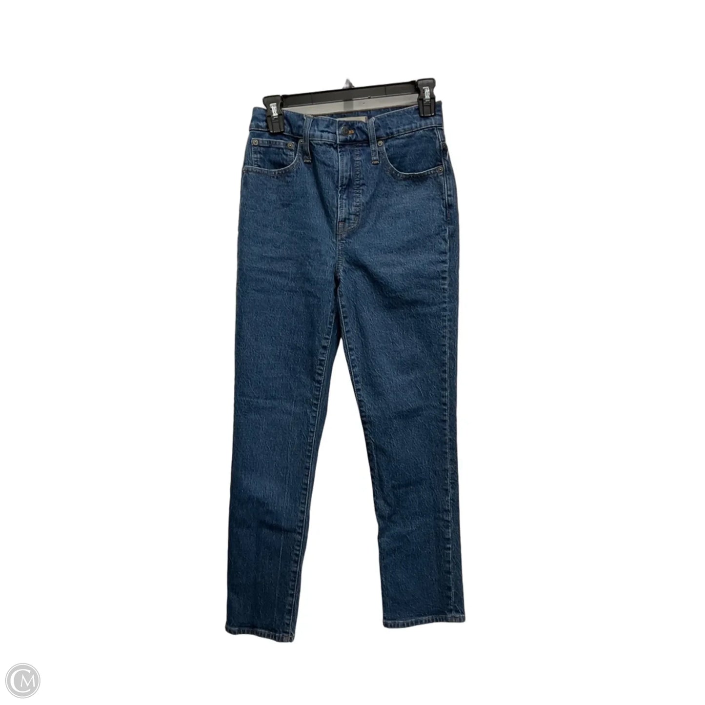 Jeans Straight By Madewell In Blue Denim, Size: 4