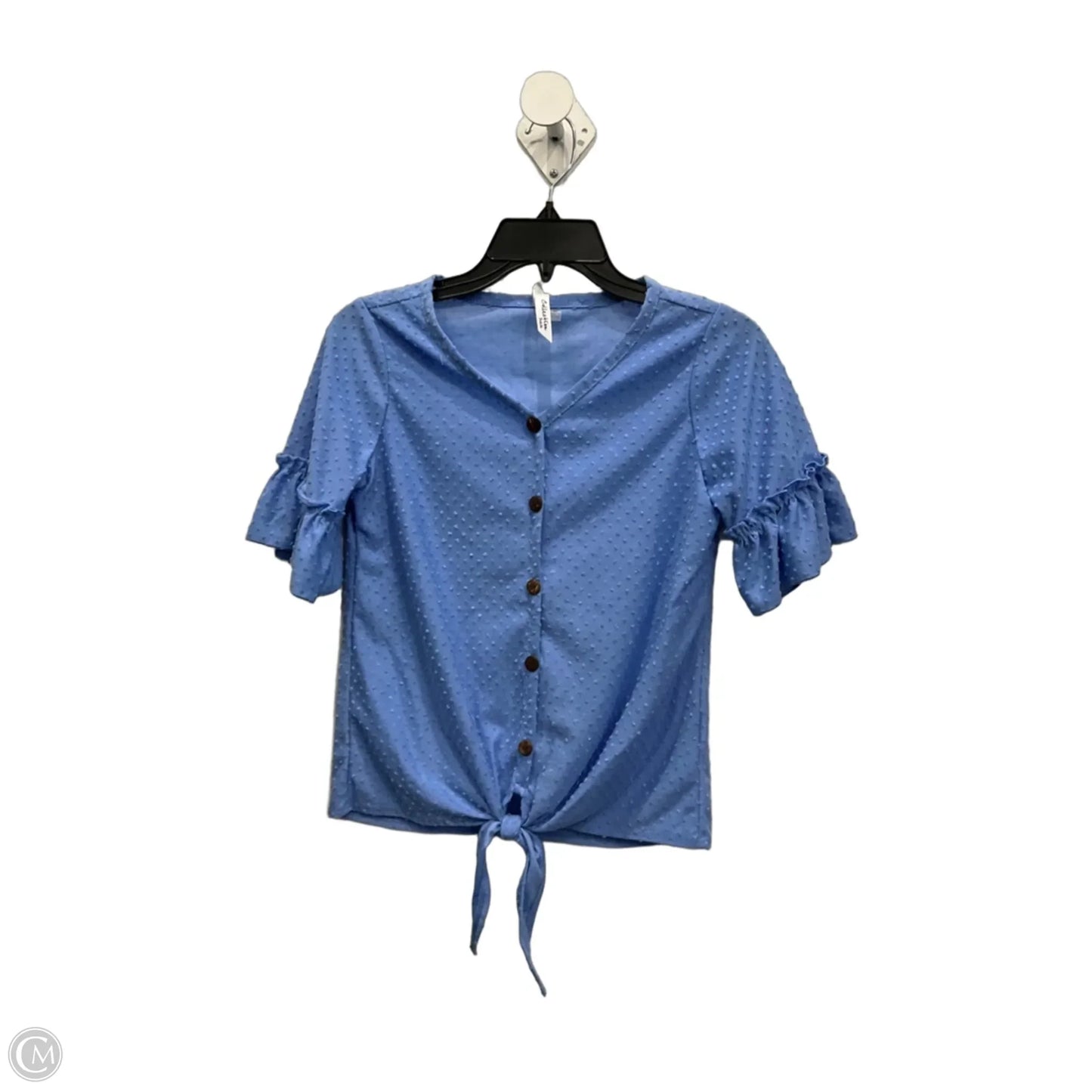Top Short Sleeve By Ny Collection In Blue, Size: Sp
