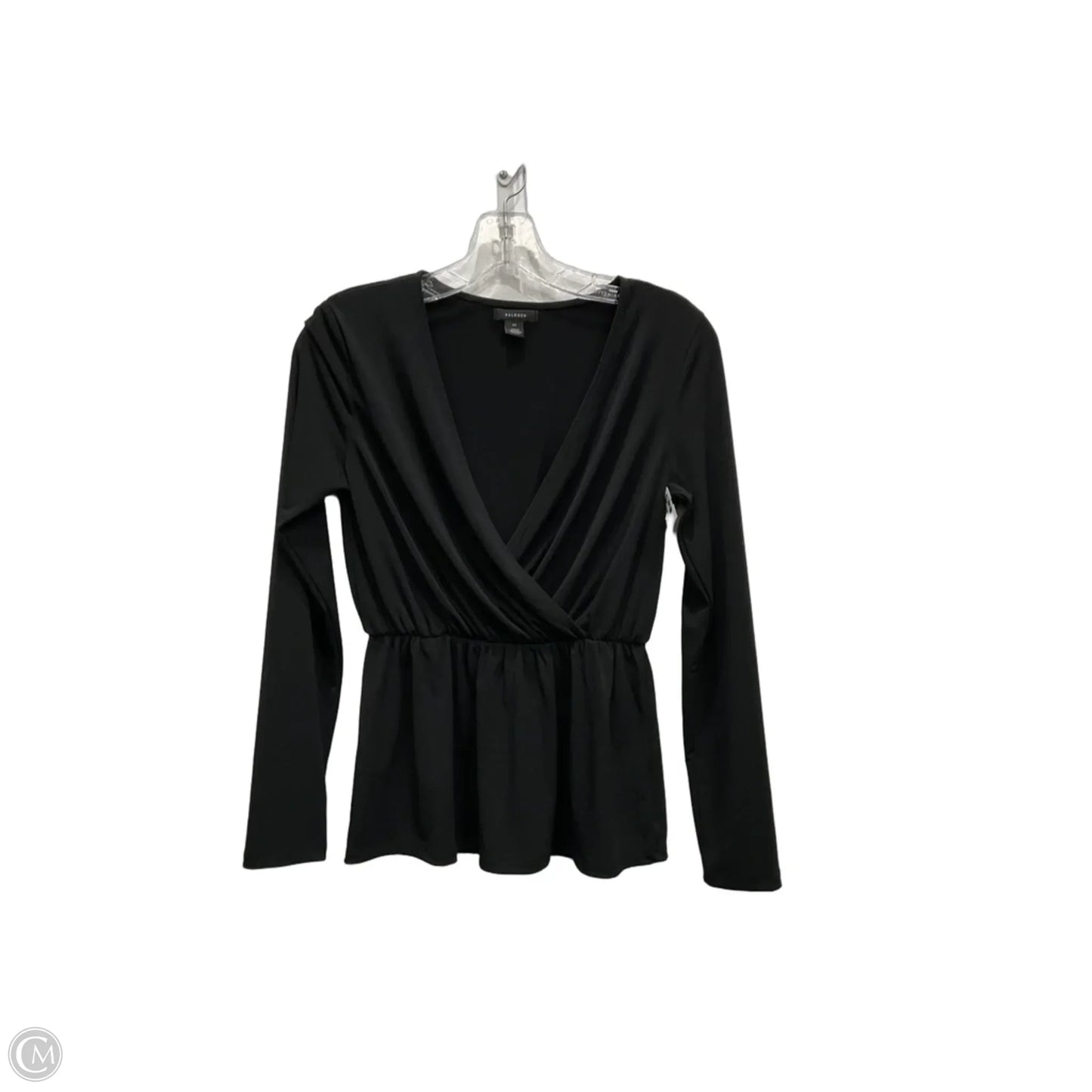 Top Long Sleeve Basic By Halogen In Black, Size: Xs