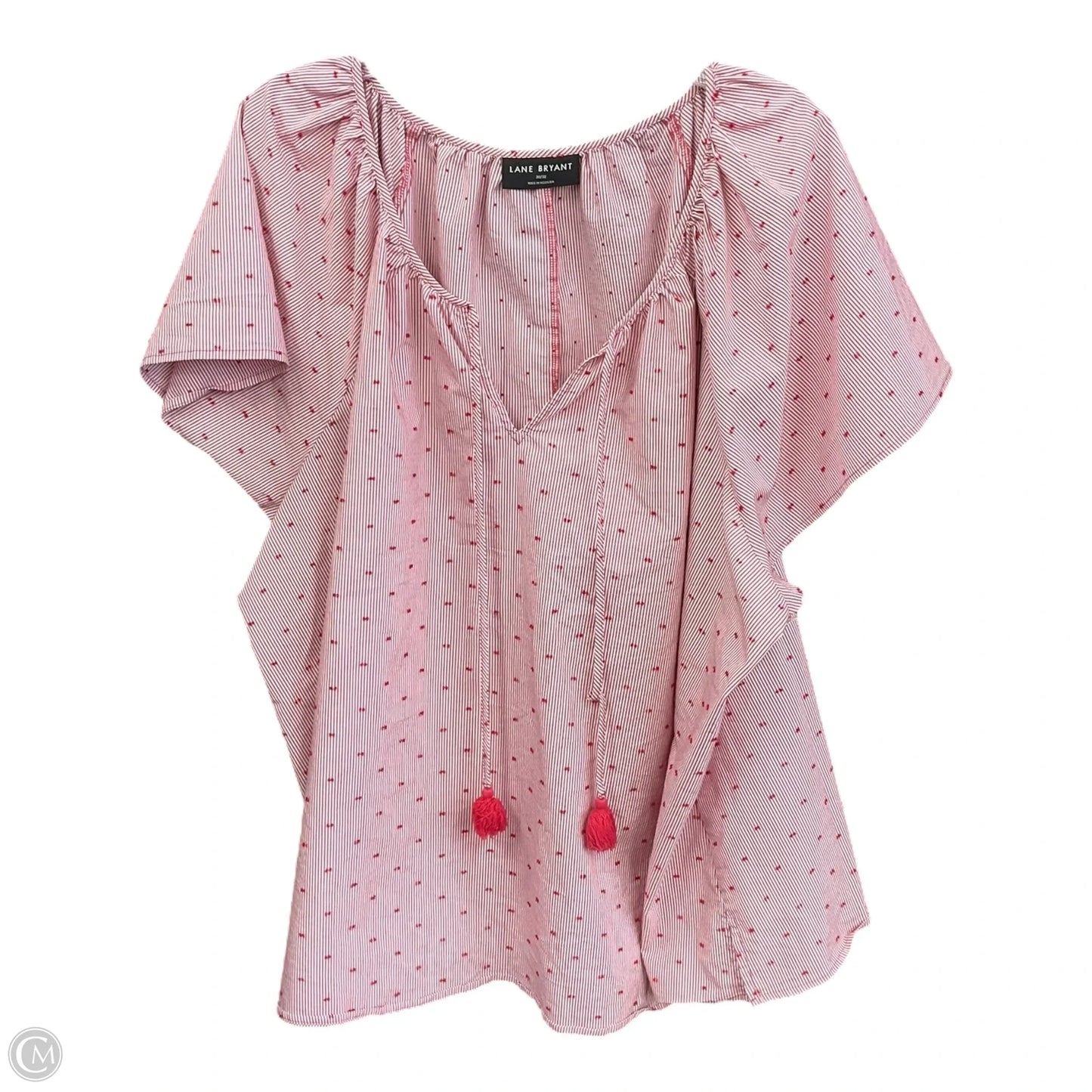 Top Short Sleeve By Lane Bryant In Striped Pattern, Size: 4x