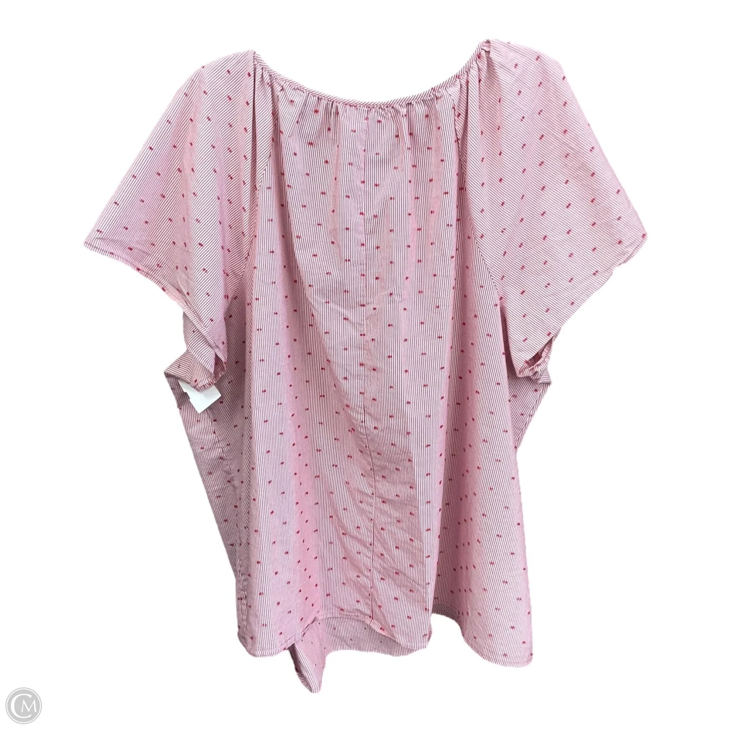 Top Short Sleeve By Lane Bryant In Striped Pattern, Size: 4x