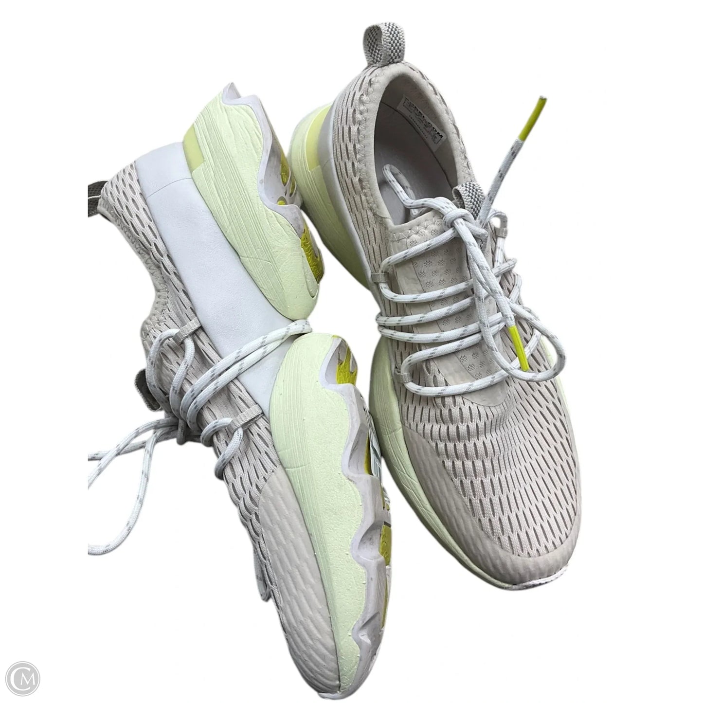 Shoes Athletic By Sorel In Grey & Yellow, Size: 8