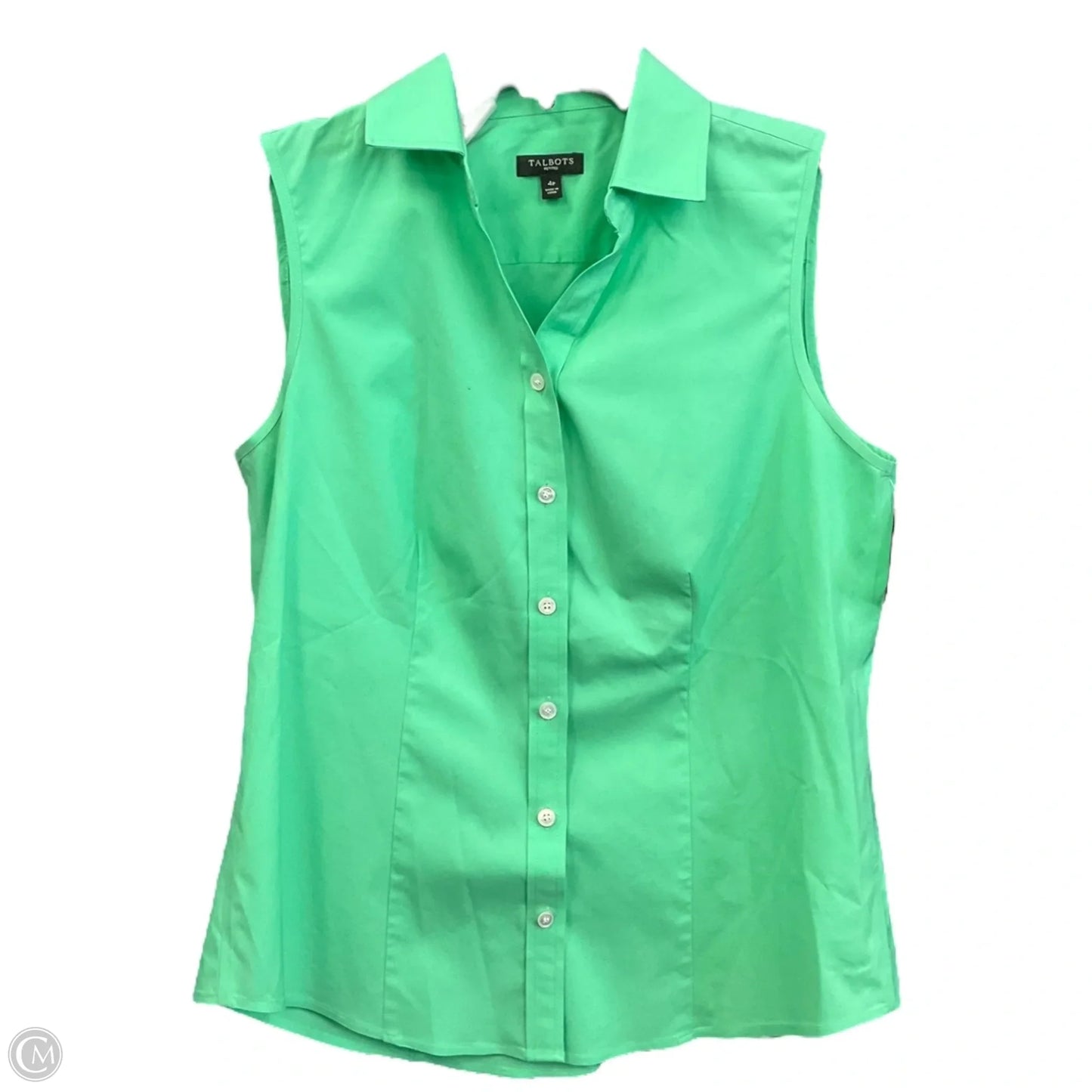 Blouse Sleeveless By Talbots In Green, Size: Sp