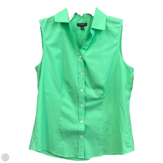 Blouse Sleeveless By Talbots In Green, Size: Sp