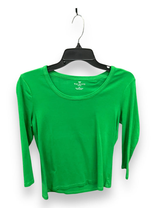 Top 3/4 Sleeve By Talbots In Green, Size: L