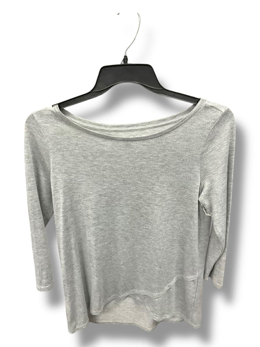 Top 3/4 Sleeve By Loft In Grey, Size: M
