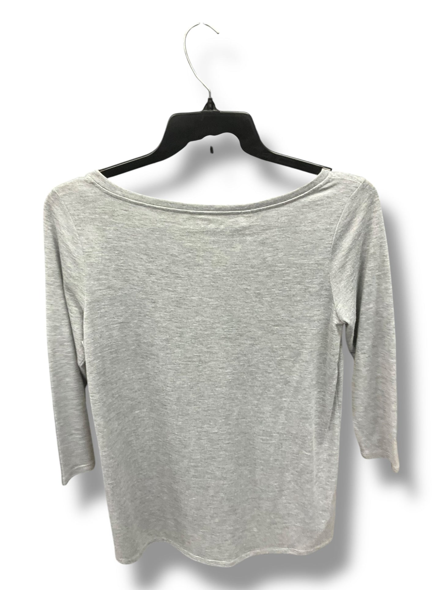 Top 3/4 Sleeve By Loft In Grey, Size: M