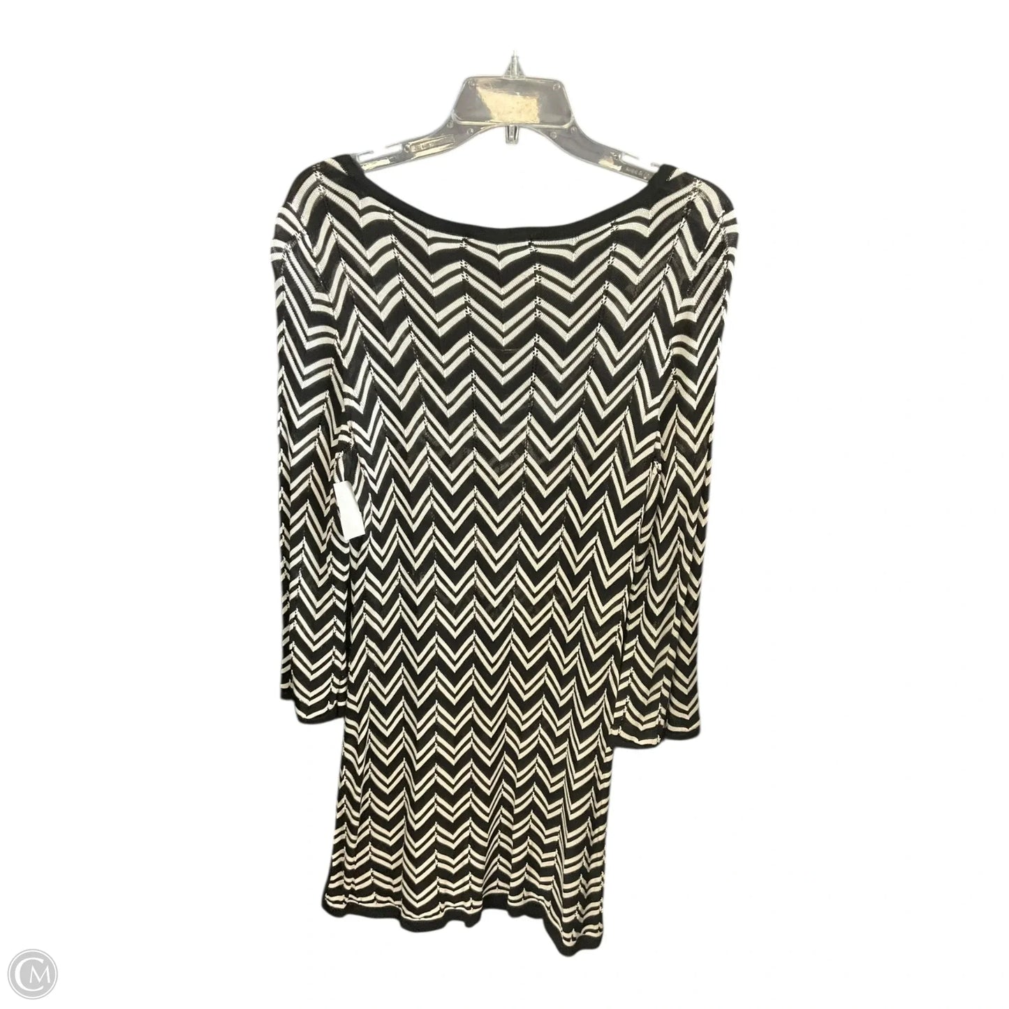 Dress Casual Midi By White House Black Market In Black & White, Size: L