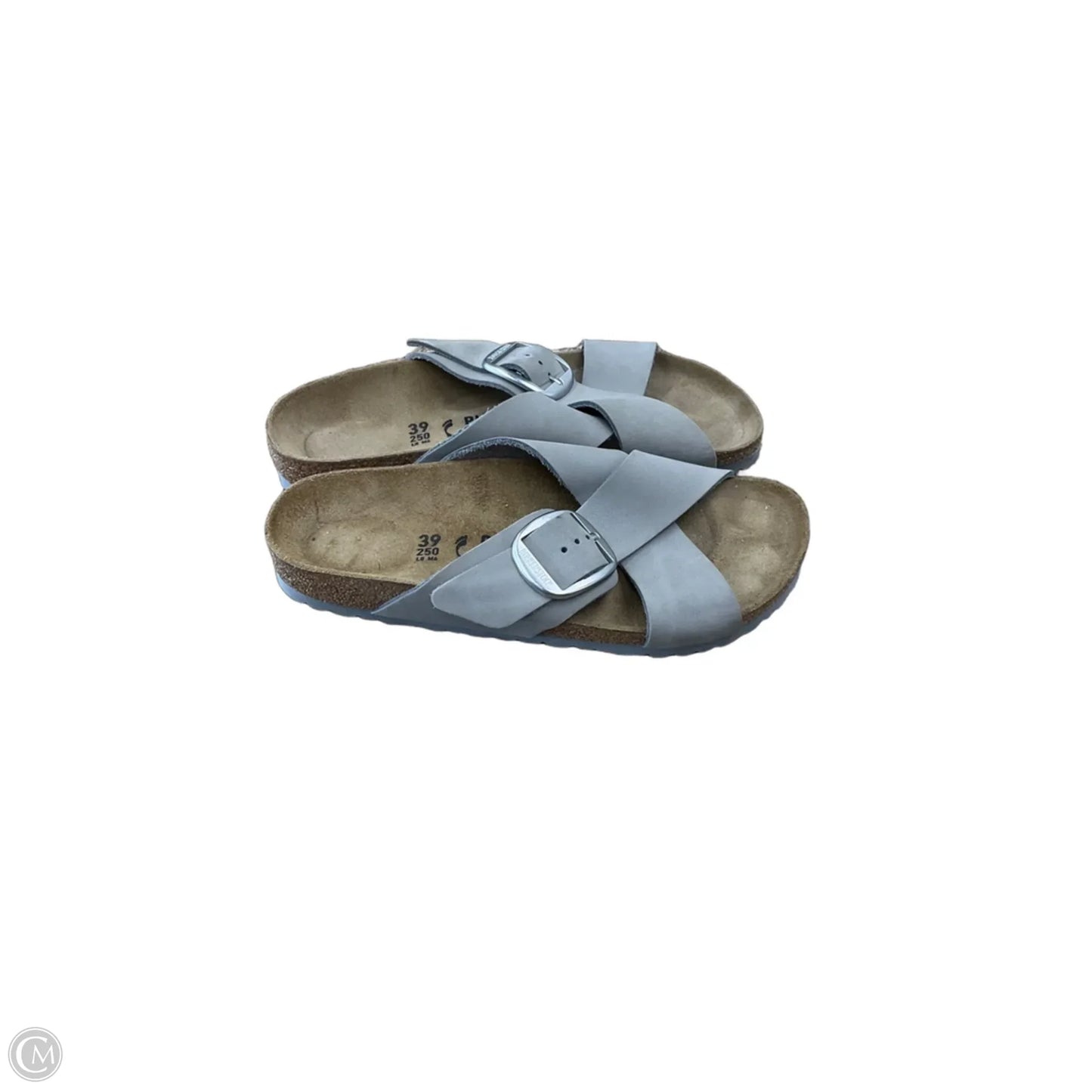 Sandals Flats By Birkenstock In Grey, Size: 8.5