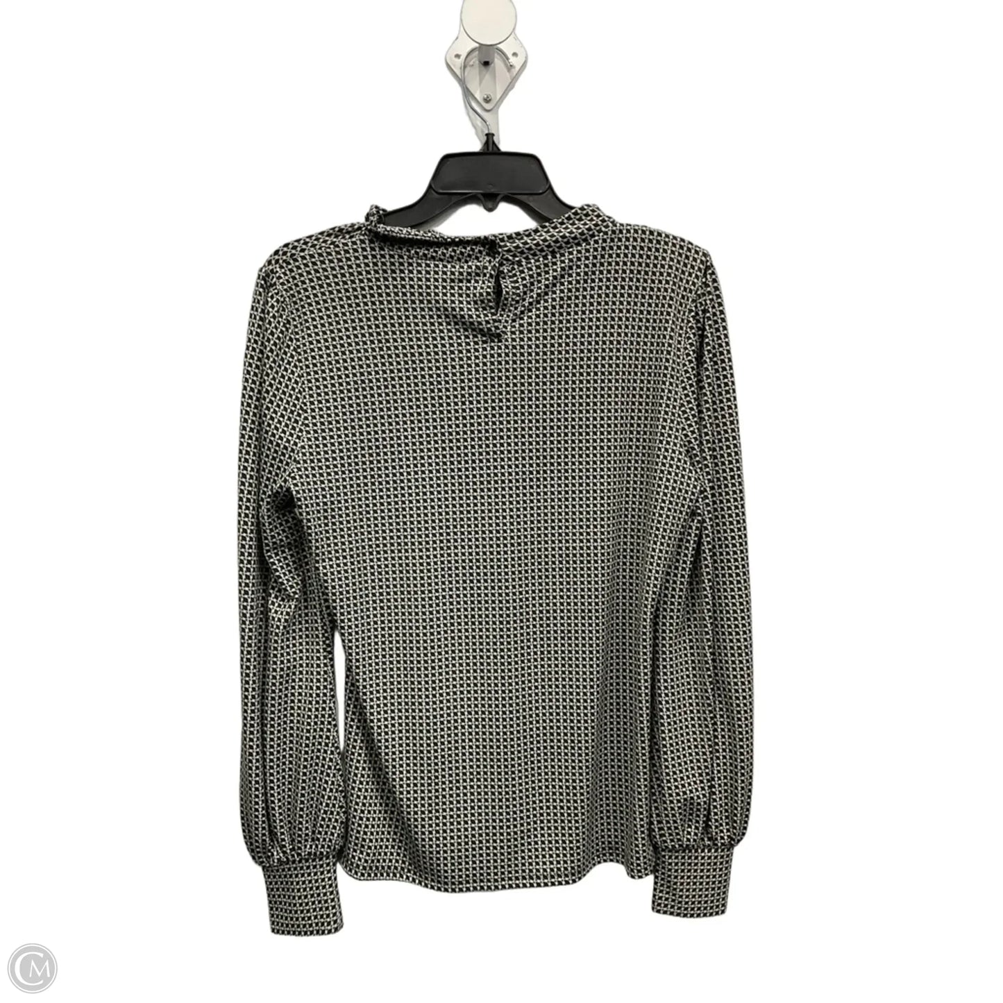 Top Long Sleeve By Adrianna Papell In Black & Green, Size: S