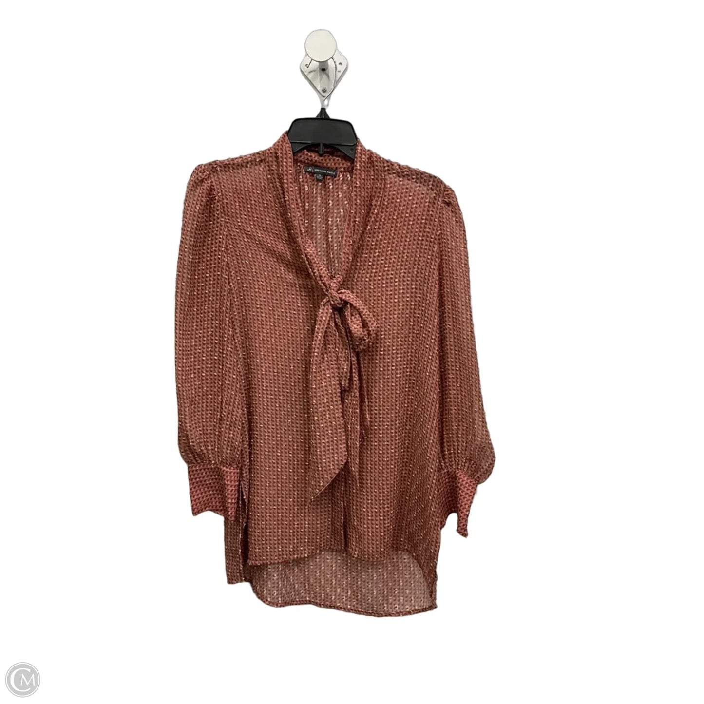 Top Long Sleeve By Adrianna Papell In Orange, Size: Xs