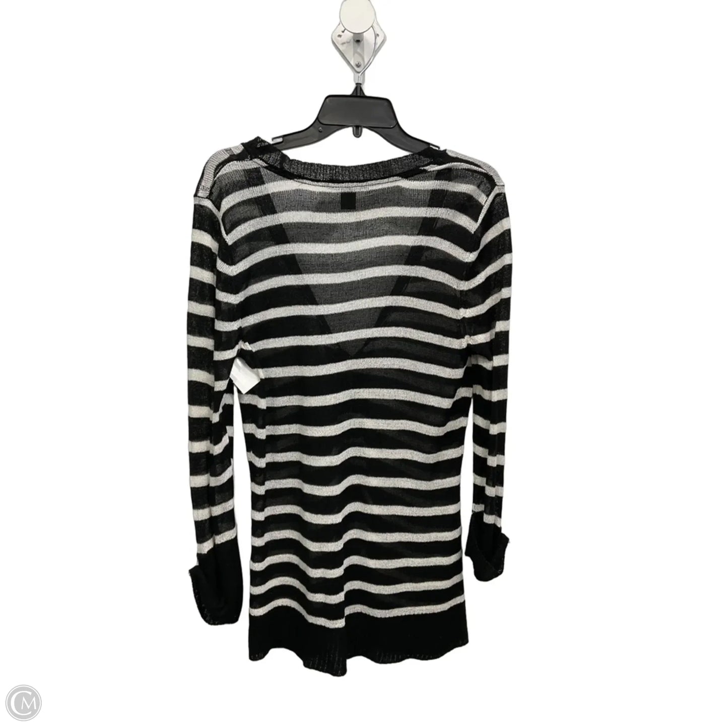 Cardigan By White House Black Market In Black & White, Size: Xl