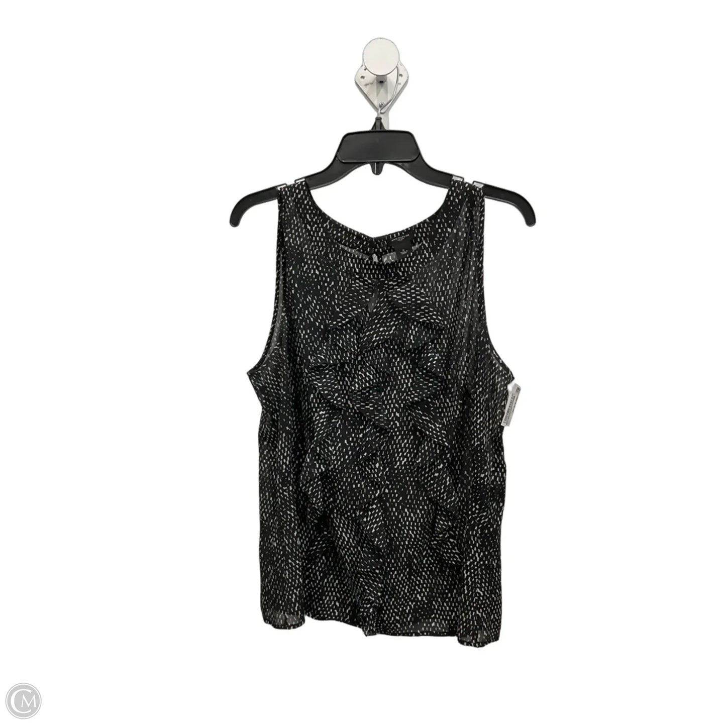 Top Sleeveless By Ann Taylor In Black & White, Size: Xxl
