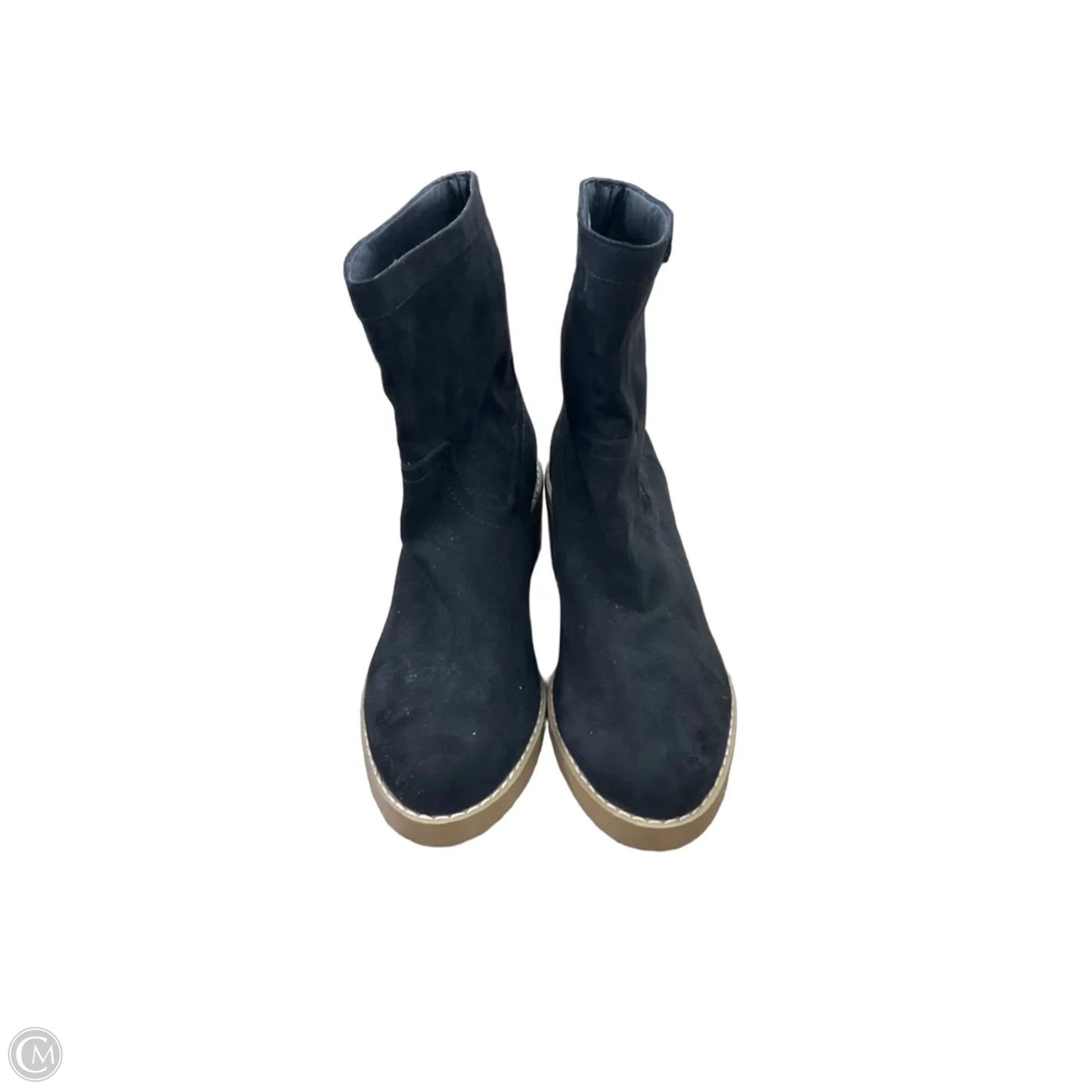 Boots Ankle Heels By Loft In Black, Size: 7.5