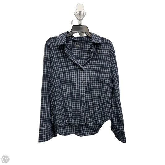 Blouse Long Sleeve By Madewell In Blue, Size: M