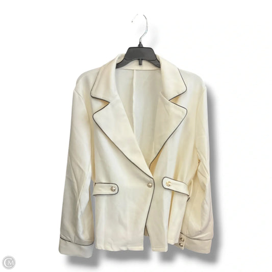 Blazer By Clothes Mentor In Cream, Size: Xl
