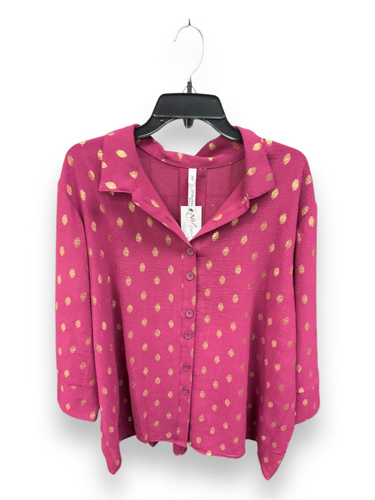Top Long Sleeve By New York And Co In Pink, Size: 2x