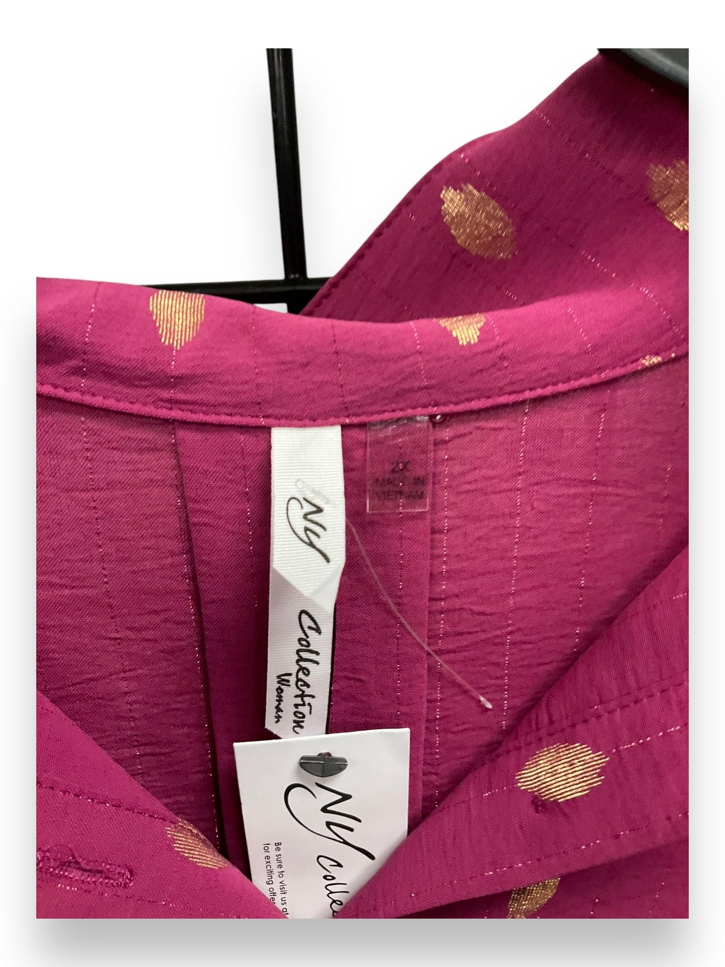 Top Long Sleeve By New York And Co In Pink, Size: 2x