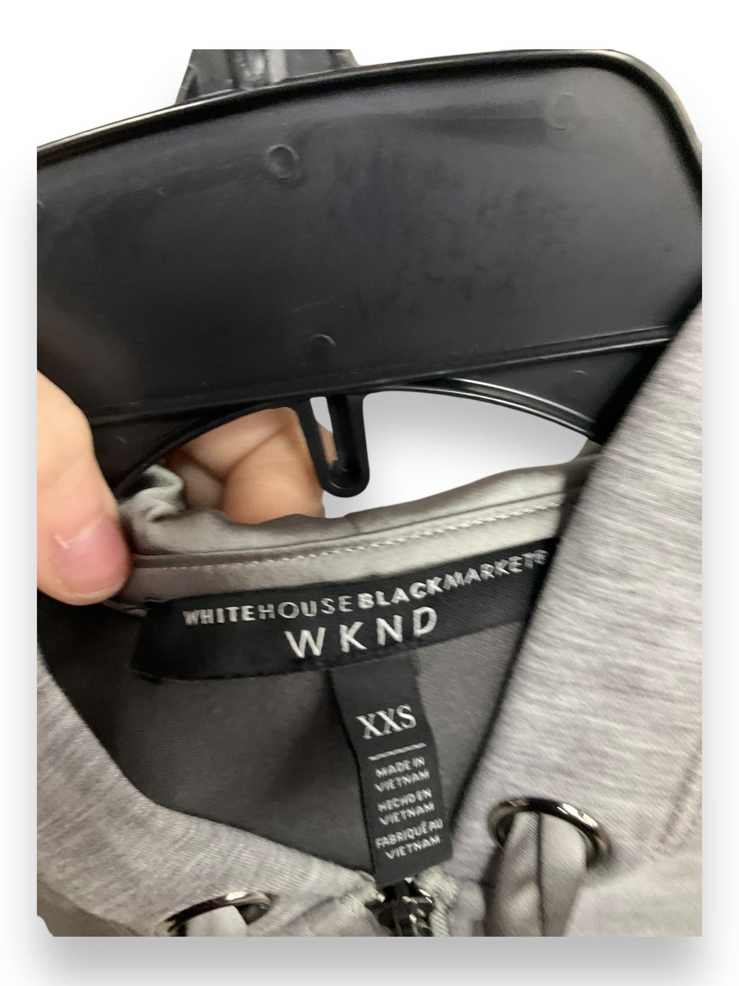 Sweatshirt Hoodie By White House Black Market In Grey, Size: Xxs