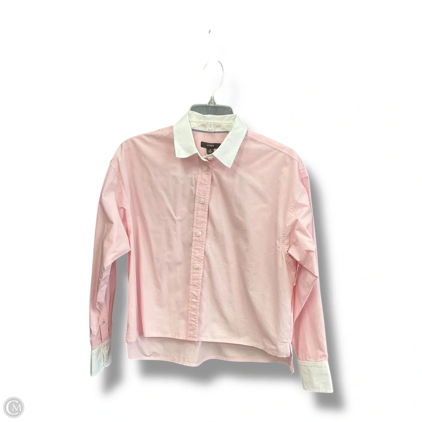 Blouse Long Sleeve By J. Crew In Pink, Size: 6