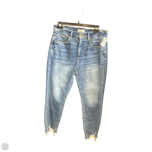 Jeans Straight By Loft In Blue Denim, Size: 10
