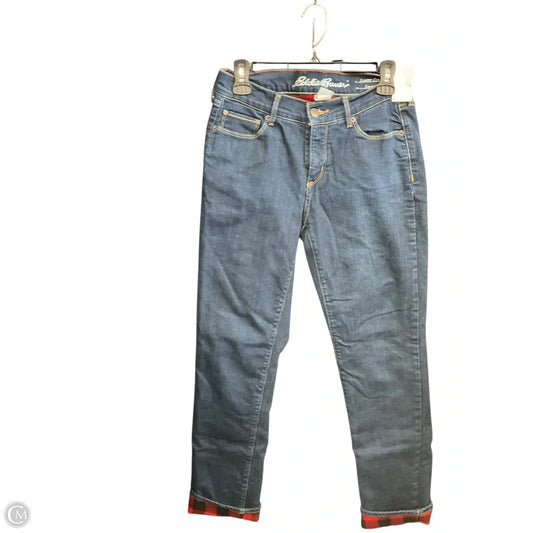 Jeans Straight By Eddie Bauer In Blue Denim, Size: 4