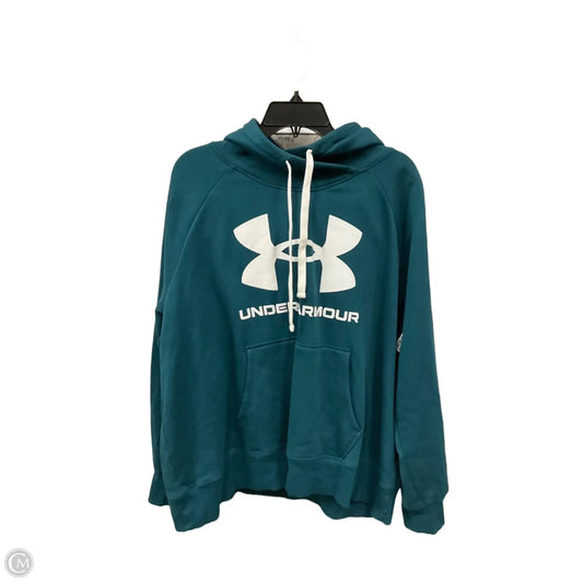 Sweatshirt Hoodie By Under Armour In Blue, Size: 2x