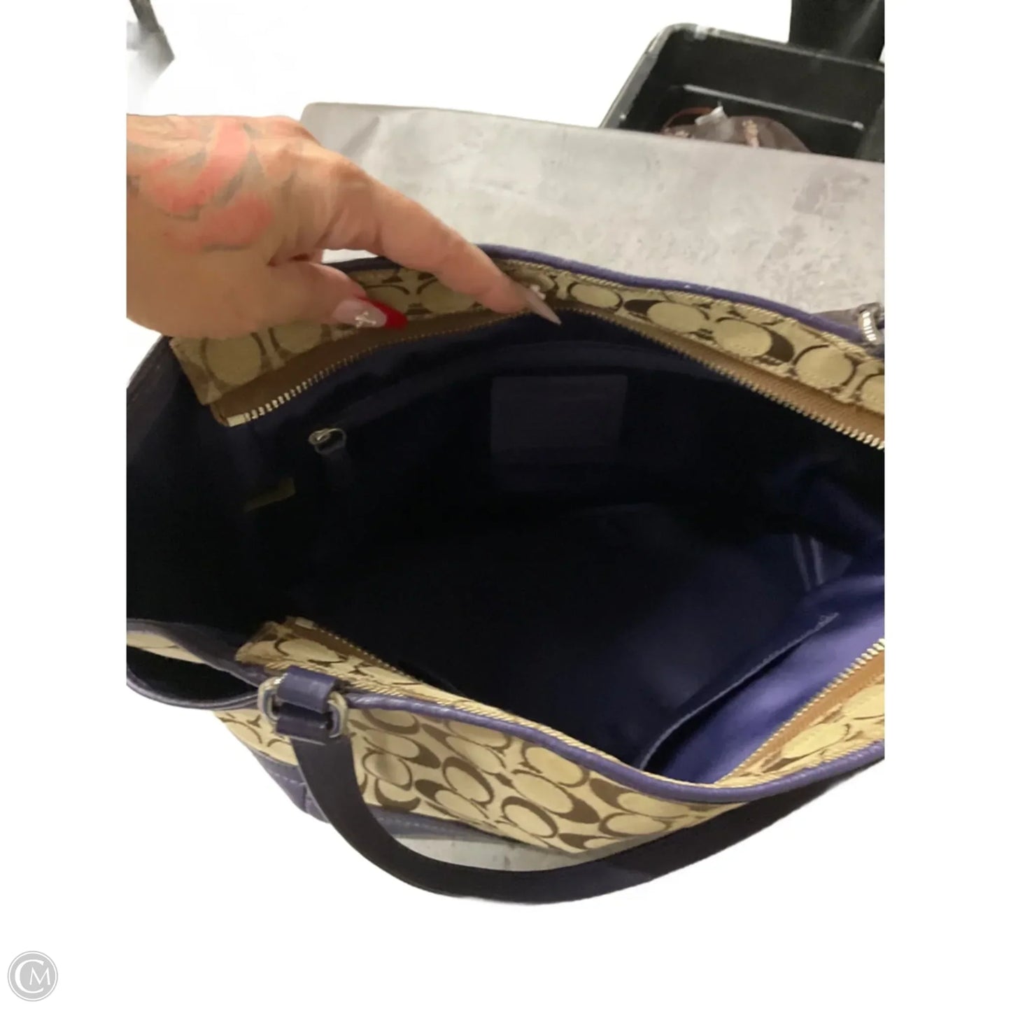 Handbag Designer By Coach, Size: Large