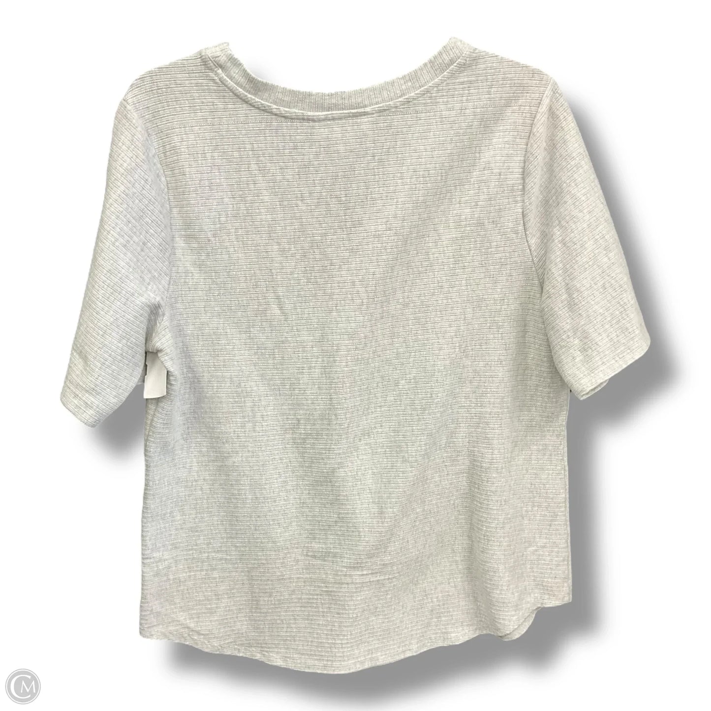Top Short Sleeve By Liz Claiborne In Grey, Size: L