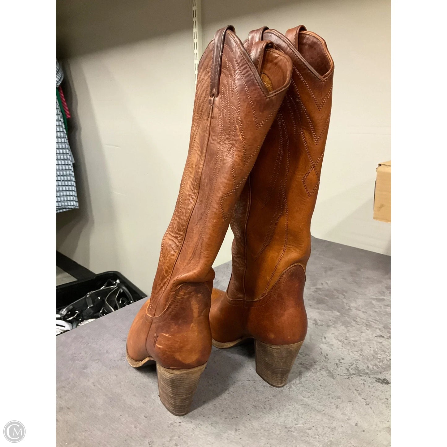 Boots Designer By Frye In Brown, Size: 8.5