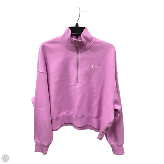 Athletic Sweatshirt Collar By Nike In Purple, Size: Xl
