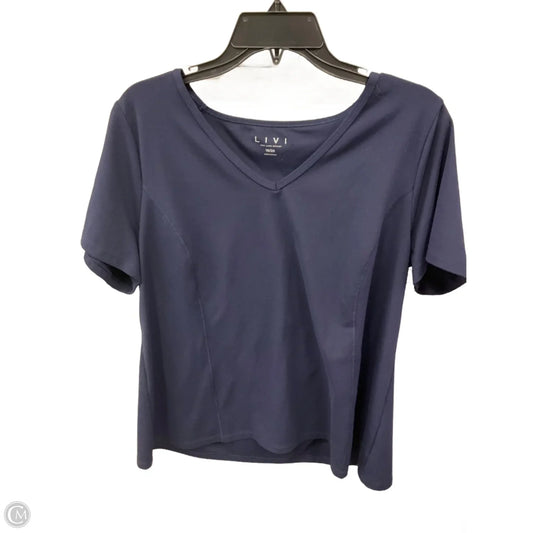 Athletic Top Short Sleeve By Livi Active In Navy, Size: 1x
