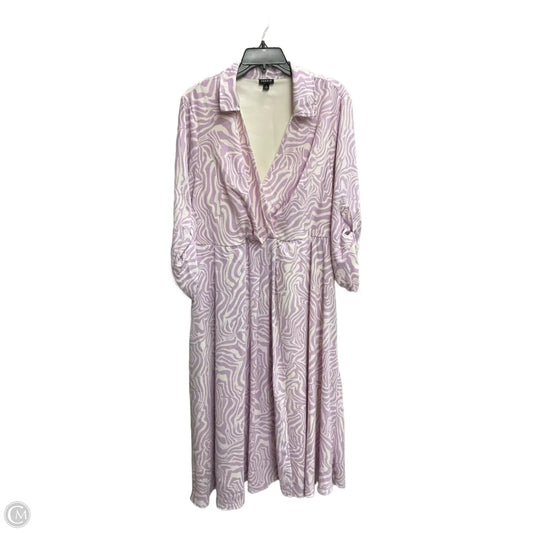 Dress Casual Maxi By Torrid In Purple & White, Size: 2x