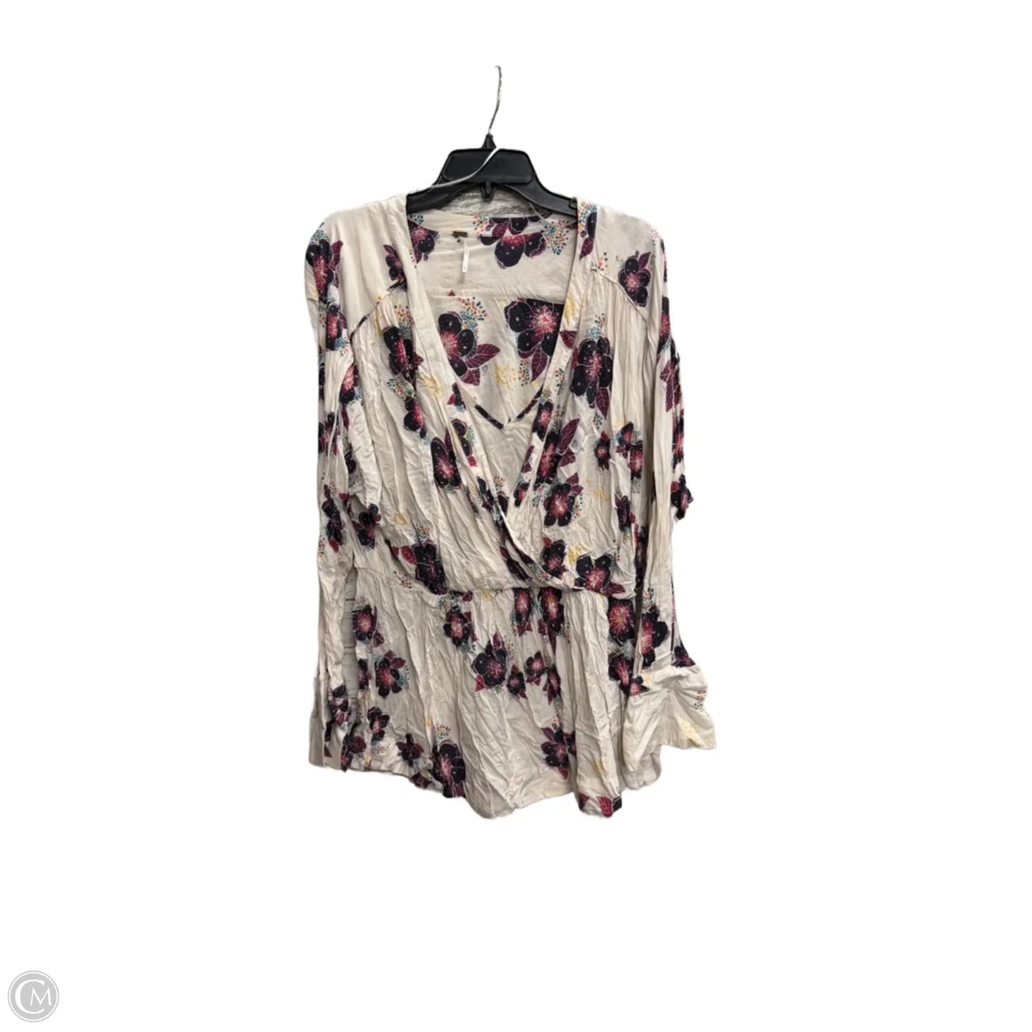 Top Long Sleeve By Free People In Floral Print, Size: L
