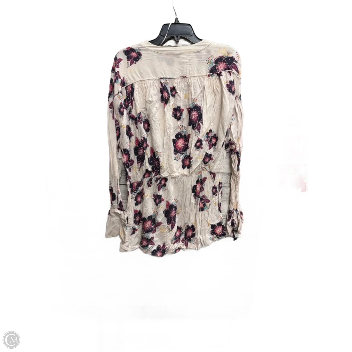 Top Long Sleeve By Free People In Floral Print, Size: L